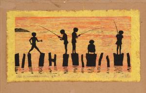 MURAKAMI Yukuo,Children fishing,1968,Eldred's US 2015-08-25