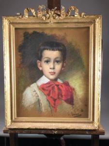 MURATON Alphonse Frédéric,Portrait de jeune homme,1902,Saint Germain en Laye encheres-F. Laurent 2020-05-05