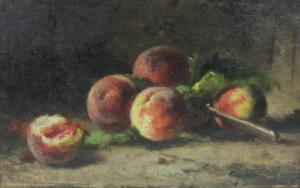 MURATON Euphemie,nee Duhanot,A Still Life of Peaches and silver Knife,Brightwells 2018-07-24