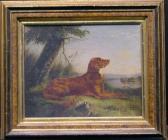MURDOCH C.R 1800-1800,SETTER SEATED IN A LANDSCAPE,1864,William Doyle US 2003-02-11