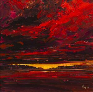 MURDOCH Hugh 1945-2010,Intense sunset,Mallams GB 2021-08-18