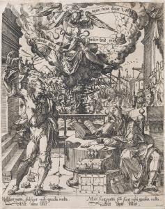 MURER Christoph 1558-1614,ALLEGORIA DI UOMO RICCO E UOMO POVERO,1586,Babuino IT 2023-12-05