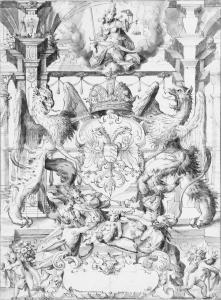 MURER Christoph 1558-1614,allegorical figure of Justice, the arms of the Hol,Sotheby's GB 2022-10-13