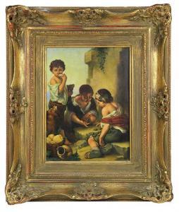 MURILLO Bartolome Esteban 1617-1682,Boys Playing Dic,1675,Clars Auction Gallery US 2015-11-15