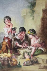 MURILLO Bartolome Esteban 1617-1682,Children playing at dice or board game,Burchard US 2015-06-28