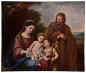 MURILLO Bartolome Esteban,Holy Family with a Young Saint John the Baptist,Sotheby's 2024-02-01