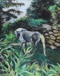 MURPHY Jay 1952,HORSE BY THE WOODS,Ross's Auctioneers and values IE 2017-08-09