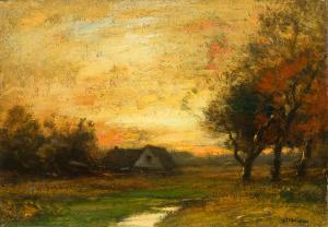 Murphy John Francis 1853-1921,Landscape at Sunset,1900,Swann Galleries US 2023-09-21