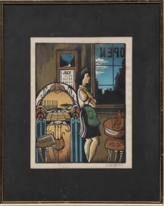 MURPHY Michael 1941-1986,Woman in a Window,1971,Neal Auction Company US 2024-12-19