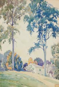 MURPHY Nellie Littlehale 1867-1941,Landscape with houses and trees,John Moran Auctioneers 2023-12-06