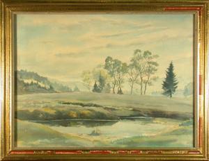 MURR Prosper Hermann 1887,Landschaft mit Fluss im Vordergrund,1940,Bloss DE 2008-03-10