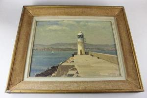 MURRAY A,view of a lighthouse at the end of a pier,Henry Adams GB 2017-07-12