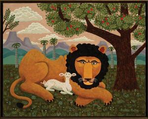 MURRAY Andrew 1917-1998,Lion and Lamb,Neal Auction Company US 2018-09-16