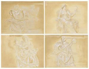 MURRAY Charles Fairfax 1849-1919,Six studies of 'The Virtues' including,Christie's GB 2017-12-13