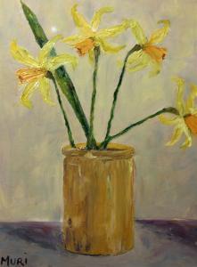 MURRAY Gary,Daffodils In A Pot,Gormleys Art Auctions GB 2015-04-14