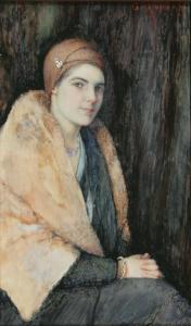 murray grace h 1872-1944,Portrait of a Woman Wearing an Ermine Cloak,Weschler's US 2009-12-05