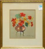 murray grace h 1872-1944,Still Life ofFlowers in a Copper Pot,1940,Clars Auction Gallery 2011-02-05