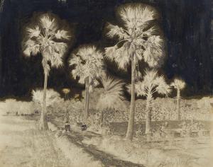 MURRAY John, Dr 1809-1898,Palm Trees near Taj Mahal,1864,Christie's GB 2017-11-10