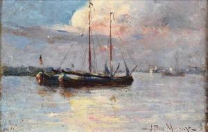 MURRAY John Reed 1861-1906,Dutch Barges: A Calm Day,Peter Wilson GB 2023-07-13
