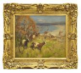 MURRAY John Reed 1861-1906,Landscape with Goats,Leonard Joel AU 2013-09-16