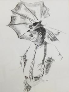 MURRAY Margaret,Clown under an umbrella and three entertaine,The Cotswold Auction Company 2016-02-12