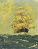 MURRAY Mart,Tall ship at sea,Burstow and Hewett GB 2014-03-26