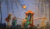 MURRAY Webster,and charcoal Chinese princess in a sedan chair,Gorringes GB 2007-12-05