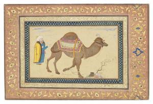 MUSAVVIR Mu'in 1617-1708,A CAMEL AND A CAMEL MERCHANT,1676,Christie's GB 2023-04-27