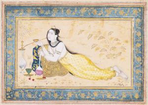 MUSAVVIR Mu'in 1617-1708,An Indian courtesan,1664-65,Sotheby's GB 2018-10-24