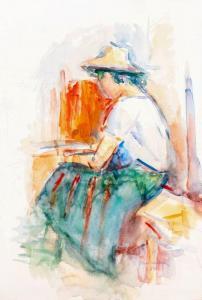 MUSCELEANU Ion 1903-1997,The White Hat,1984,Artmark RO 2024-04-17