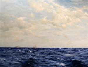 MUSGRAVE Henry 1829-1922,Seascape with sailing ship off a lighthouse,1897,Gorringes GB 2014-02-05