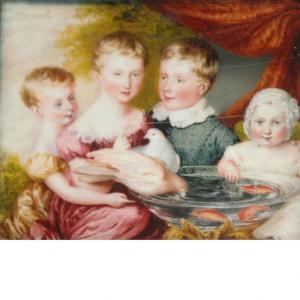 MUSGRAVE Mary Ann W,Portrait Miniature of the Four Saunders Children w,William Doyle 2013-05-22