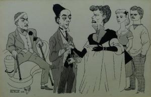 MUSGROVE WOOD John,known as Emmwood, two cartoons of theatrical subje,1953,Rosebery's 2019-04-13