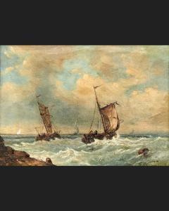 MUSIN Francois Etienne 1820-1888,BARQUE DE PÊCHE,Besch Cannes Auction FR 2023-12-30