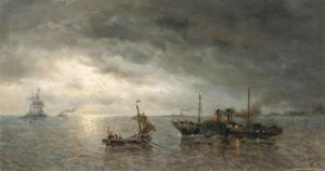 MUSIN Francois Etienne 1820-1888,Stormy sky over the Western Scheldt,De Vuyst BE 2024-03-02