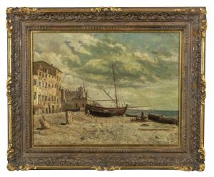MUSSO Benedetto 1835-1883,Gozzi in riva al mare,Boetto IT 2023-06-20