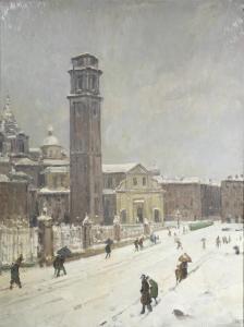 MUSSO Carlo 1907-1968,Il Duomo di Torino sotto la neve,Sant'Agostino IT 2024-01-18