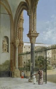 MUSSO G,Il portico della Cattedrale di Palermo,1897,Galleria Pananti Casa d'Aste 2015-02-14