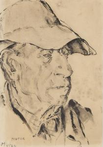 MUTER Marie Melania 1876-1967,Portrait of a man with a hat,Desa Unicum PL 2024-02-22