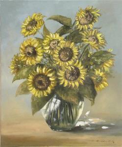 MUTH Hermann 1930,Sonnenblumen in einer Vase,Reiner Dannenberg DE 2009-12-07