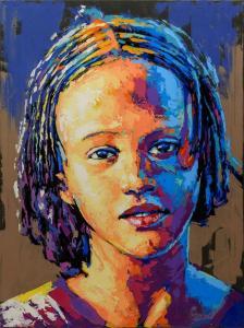 MUTHEKI Wakaba 1973,Portrait of a Girl,5th Avenue Auctioneers ZA 2023-06-04
