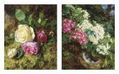 MUTRIE Annie Feray,A bird's nest under apple blossom; and Roses on a ,1864,Christie's 2012-03-15
