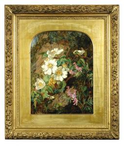 MUTRIE Martha Darlay 1824-1885,Still life of wild flowers on a mossy bank,Cheffins GB 2016-09-07