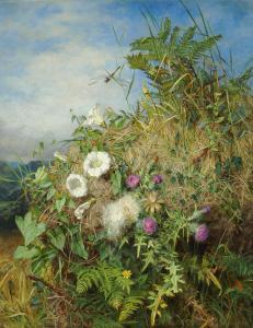 MUTRIE Martha Darlay 1824-1885,Wild flowers at the corner of a cornfield,Christie's GB 2022-07-14