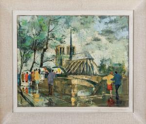 MUTTI Robert,Paris: Blick auf Notre Dame mit dem Vierungstürmch,1959,DAWO Auktionen 2022-12-10