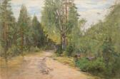 MUUKKA Elias 1853-1938,LADY ON A FOREST PATH,1895,Bukowskis SE 2013-12-10