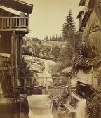 MUZET 1800-1800,"Cascade de Grési, Savoie." Albumen print, 15¼x13¼,Swann Galleries US 2002-12-05