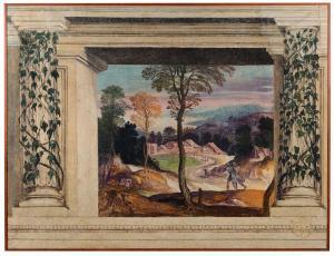 Muziano Girolamo 1532-1592,Paesaggio nei pressi del Castello di Rocca Sinibalda,Cambi IT 2021-06-16