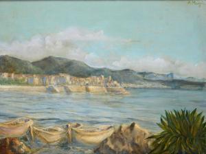 MUZII Alfonso 1856-1946,Paesaggio con porto,Galleria Pananti Casa d'Aste IT 2023-12-14