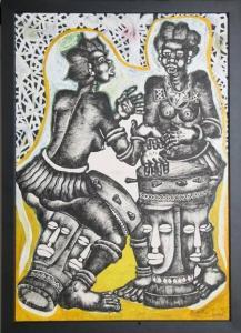 MVE JIYANE Mve 1960,Untitled - African Drummers - II,1979,Ro Gallery US 2008-11-07